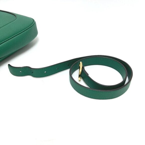 GUCCI 810232 Jackie 1961 Small 2WAY Bag Shoulder Bag Leather Green - Picture 11 of 15